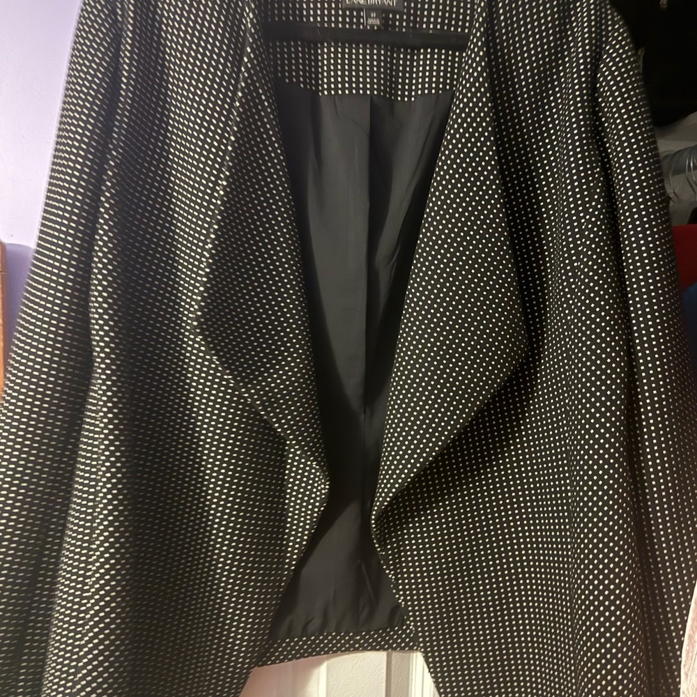Lane Bryant Black and White Blazer